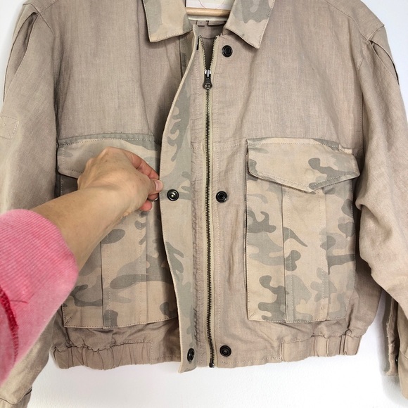 Anthropologie Hei Hei Ronan Cropped Camo Jacket - Picture 3 of 11